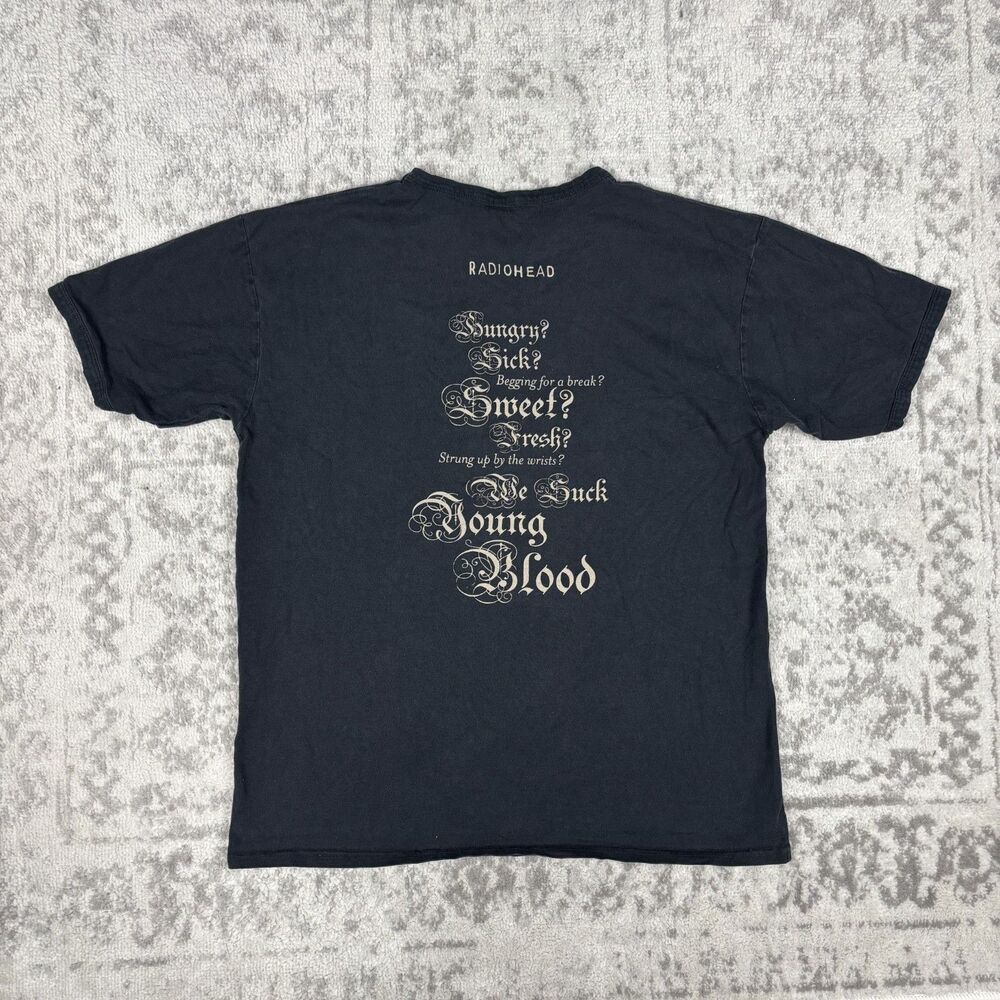 Radiohead We Suck Young Blood Hail to the Thief Waste Vintage T Shirt Size Large